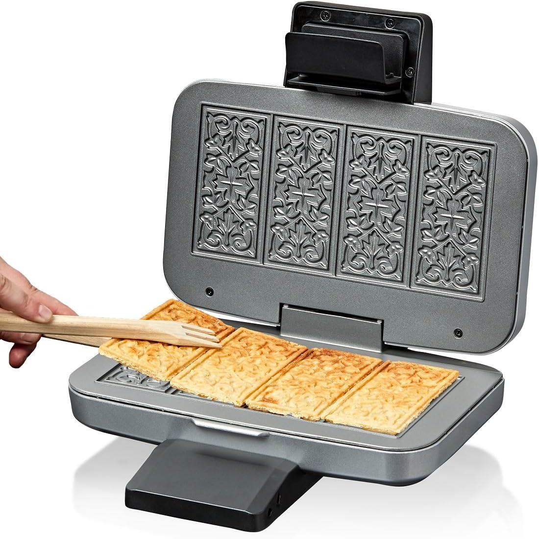 Cloer - 6119 - 4 gaufres 6x11 cm - 600W, poignée 3 niveaux, compact