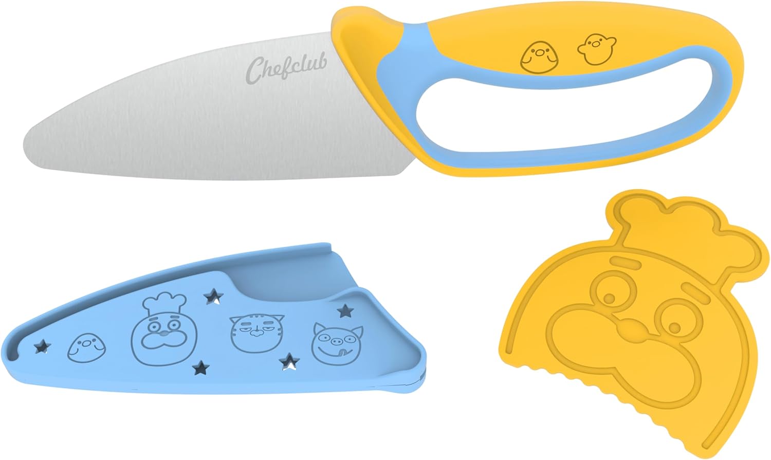 Chefclub - Coffret Kids - couteau éplucheur inox, manches soft, sécurité enfant