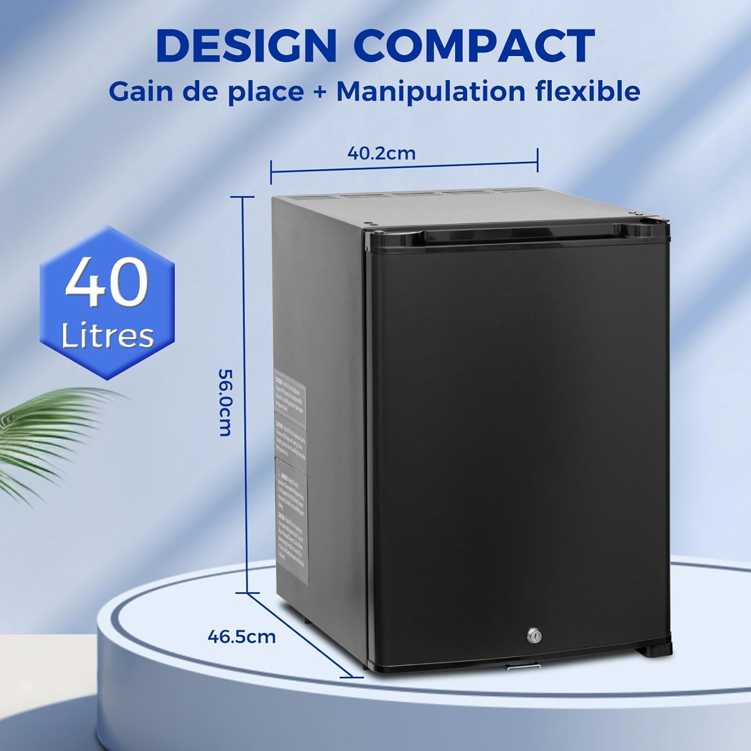 Smad - Frigo camping-car 40L - 12V/220V, serrure, noir