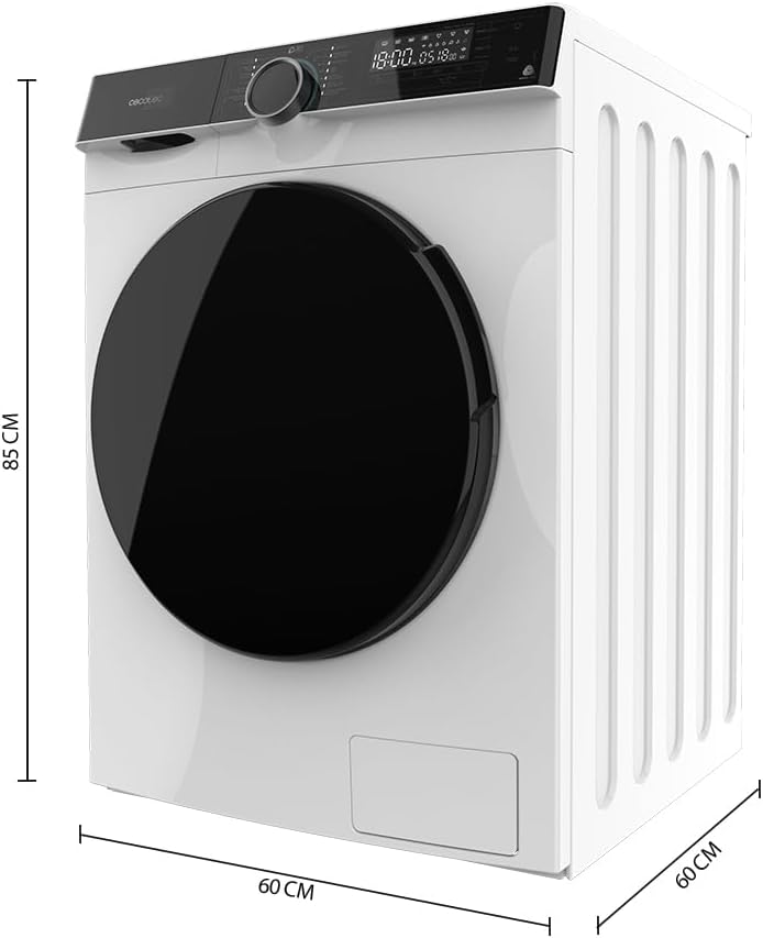 Cecotec - Bolero DressCode 121000 - 12 kg - 1400 tr/min, 2000 W, 14 programmes, nettoyage auto, WoolMark