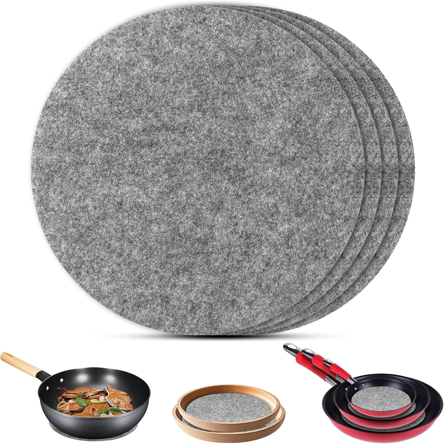 flintronic - Protège-casseroles 4 pièces 19,1cm - Protection anti-rayures