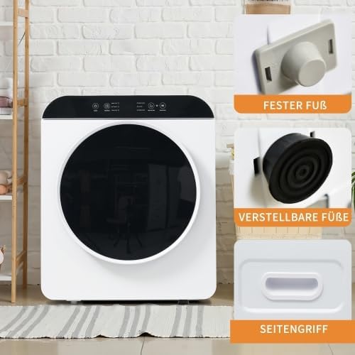 Sèche-linge à évacuation - 3-4,5kg, 6 programmes, mural, sécurité enfant, minuterie 180min