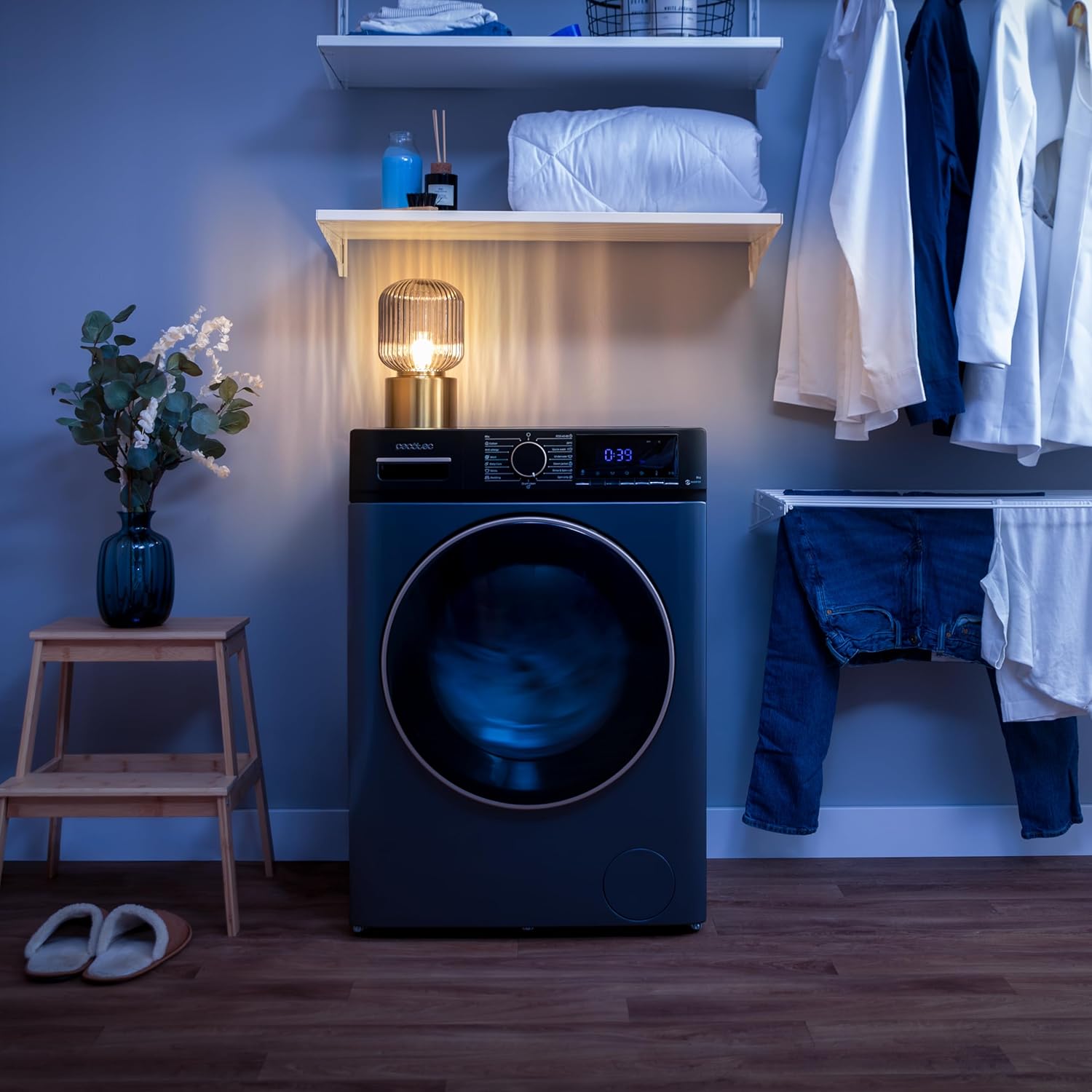 Cecotec - Bolero DressCode 10610 - 10 kg - Inverter, Vapeur, 1400 RPM, 15 programmes, Ice Blue, 10610