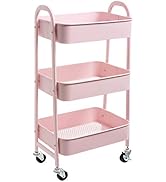 DOEWORKS Chariot de Rangement Chariot de Service en métal à 3 Niveaux, Chariot de Rangement pour ...