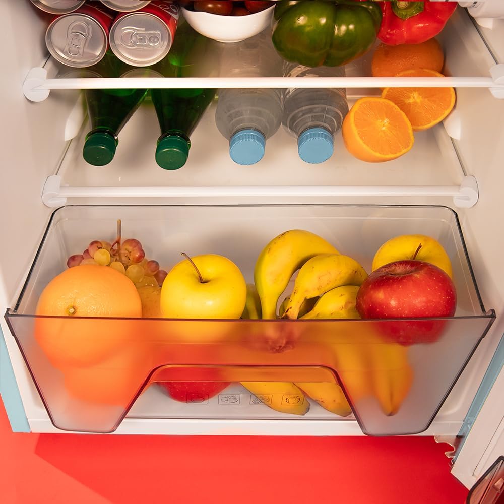 Cecotec - Bolero CoolMarket 2D Origin 86 - 89,3x48,7cm - 86L, No Frost, lumière, bleu - 2 portes