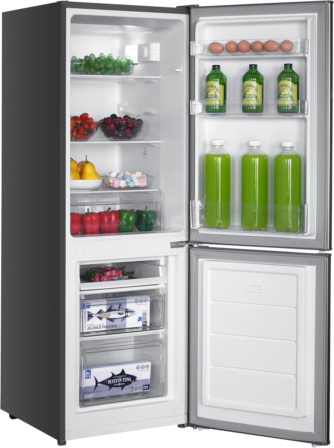 GEDTECH - Réfrigérateur combiné 173L, congélateur bas, 143cm, GCB173SL