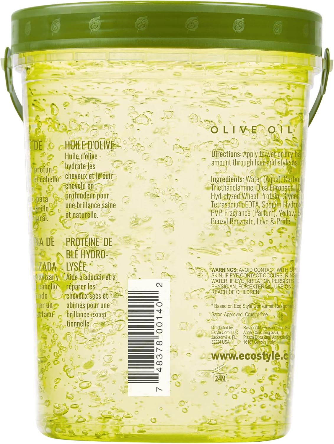 Eco Styler - Gel coiffant Olive Oil - 2.36L - fixation forte, hydratant