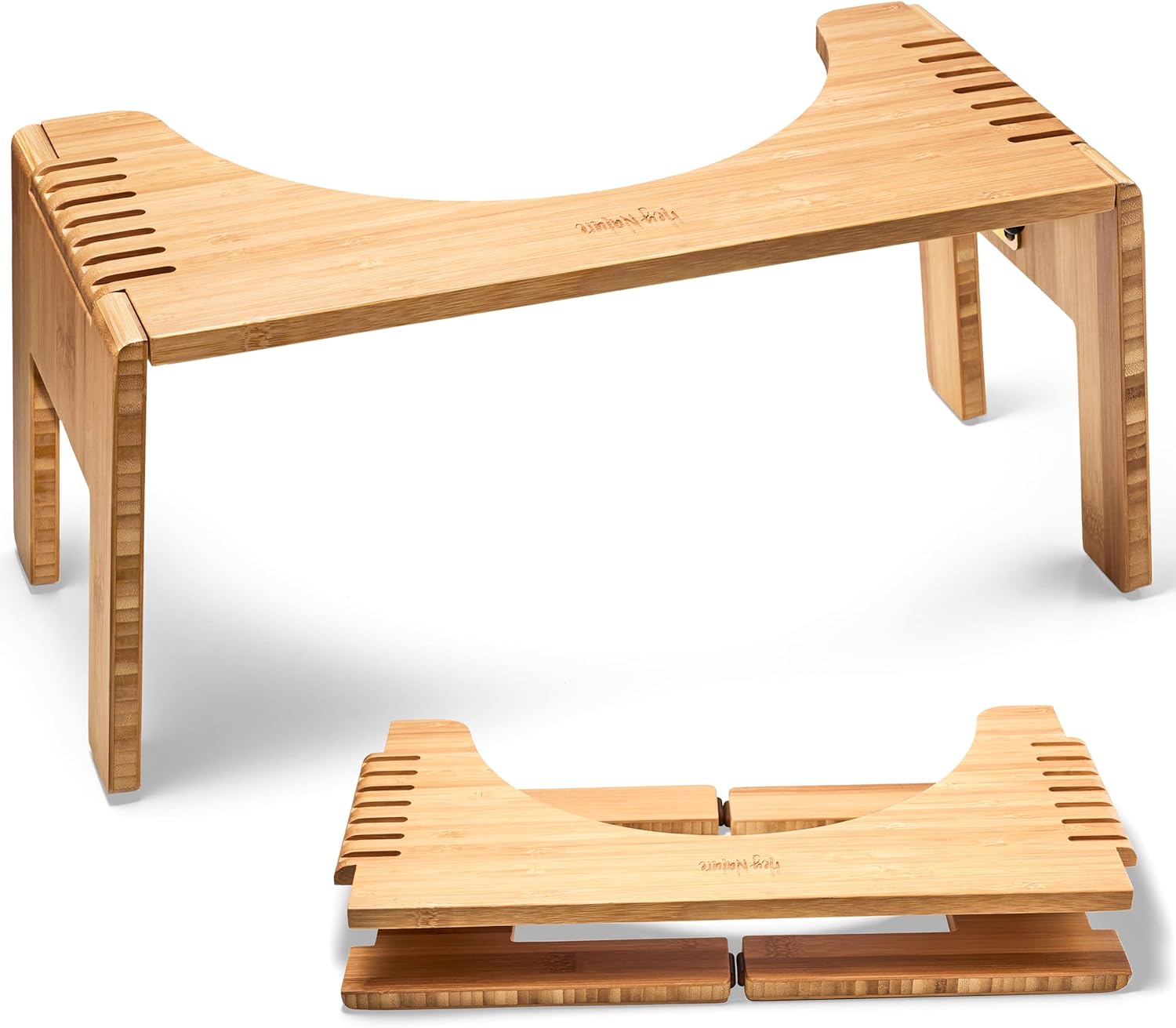 Hey Nature - HOCA Tabouret Pliant Bambou - Pied WC adulte, 35cm, Anti-hémorroïdes