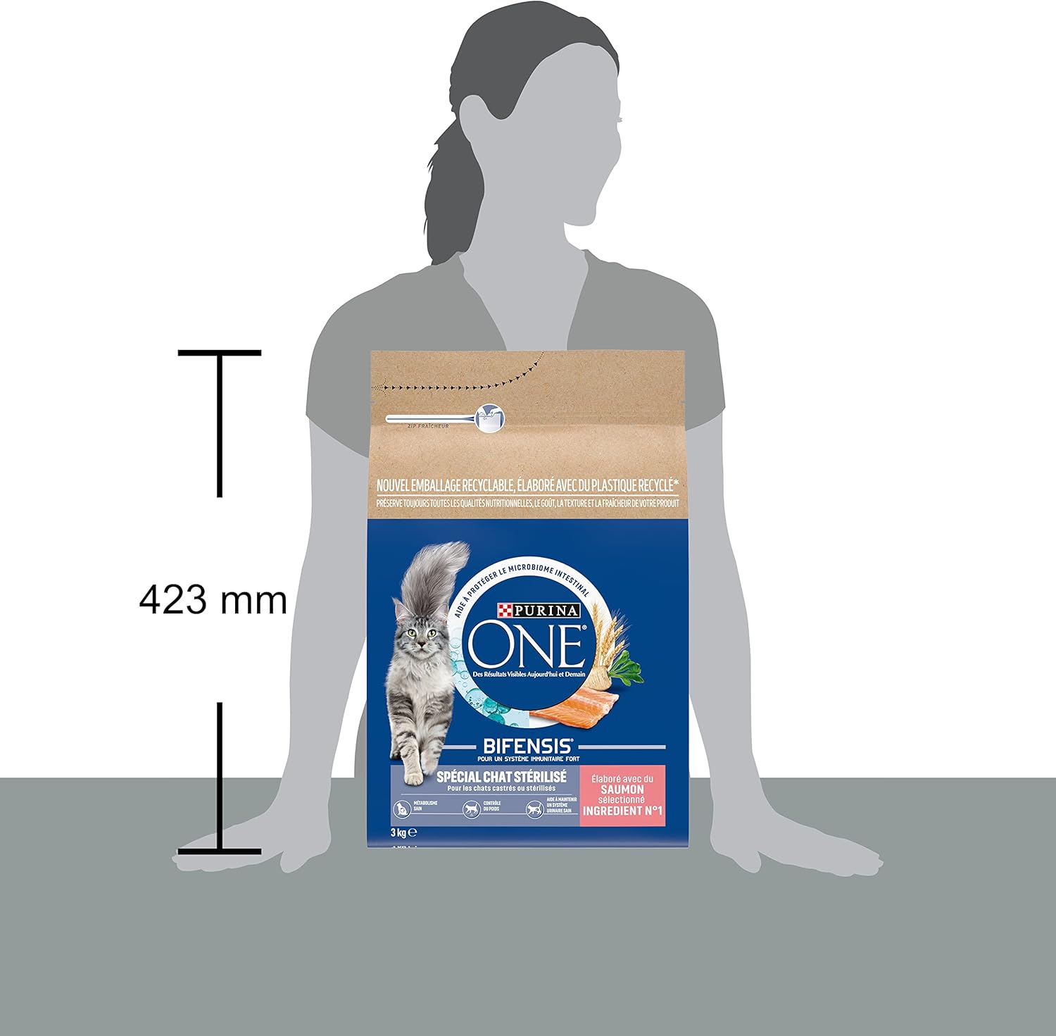 Purina One - Bifensis stérilisé - 4x3kg - Saumon, soutien immunitaire
