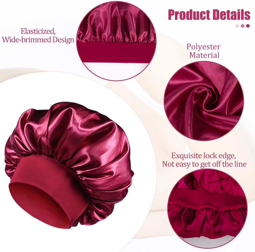 Bonnet Satin Cheveux Nuit - élastique - soin soie - protection cheveux