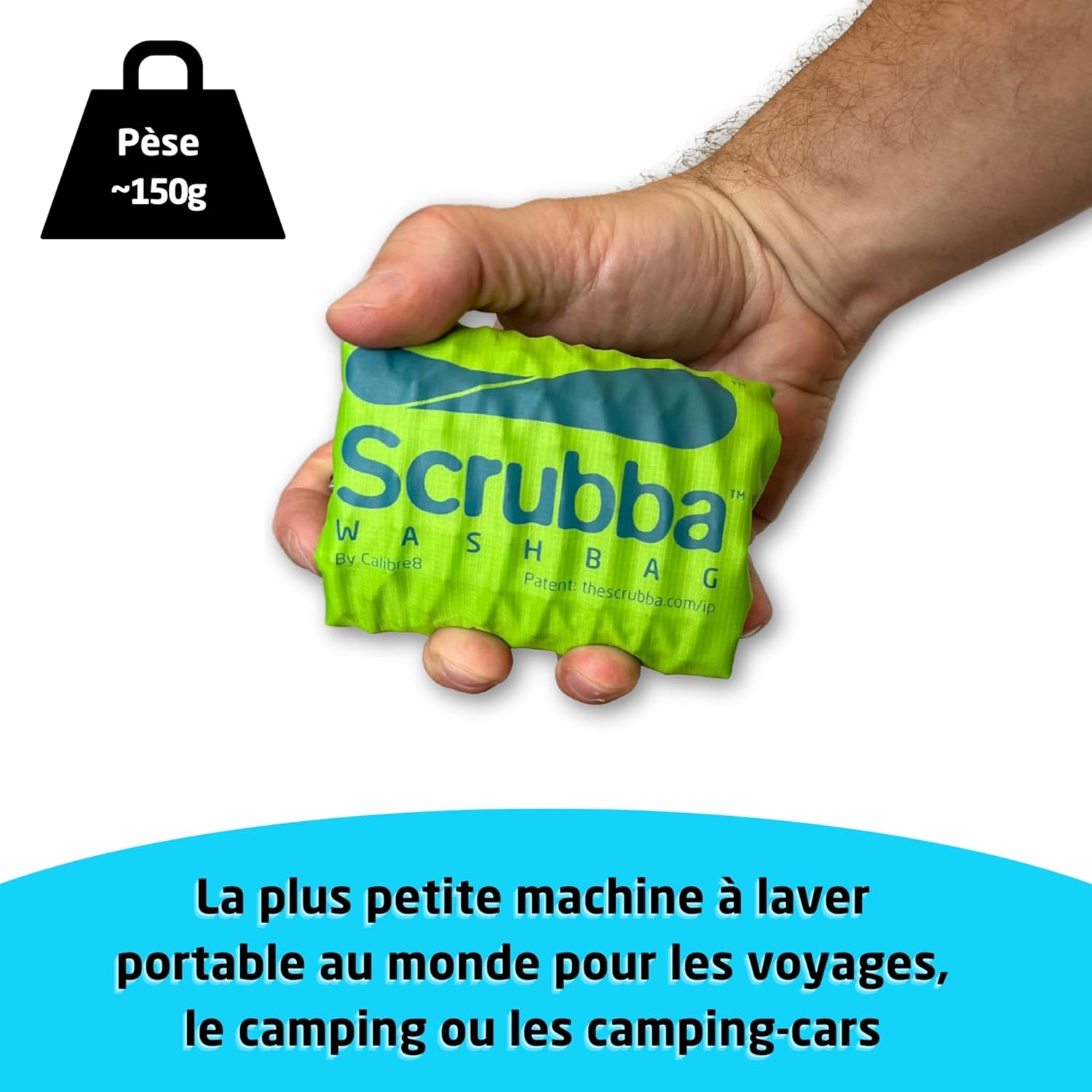 Scrubba - Sac Lave-Linge Portatif 2.0 - étanche, essorage compact, voyage