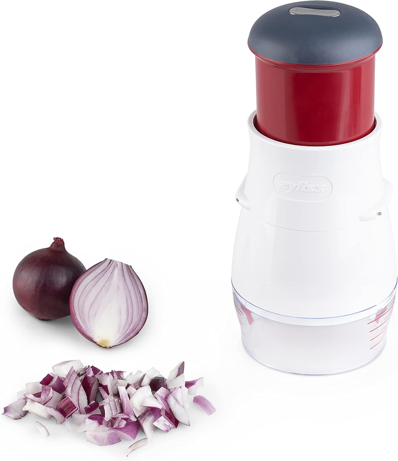 Zyliss - Zick Zick 2 - hachoir manuel, plastique/inox, facile à nettoyer, coupe légumes et fruits - E10402