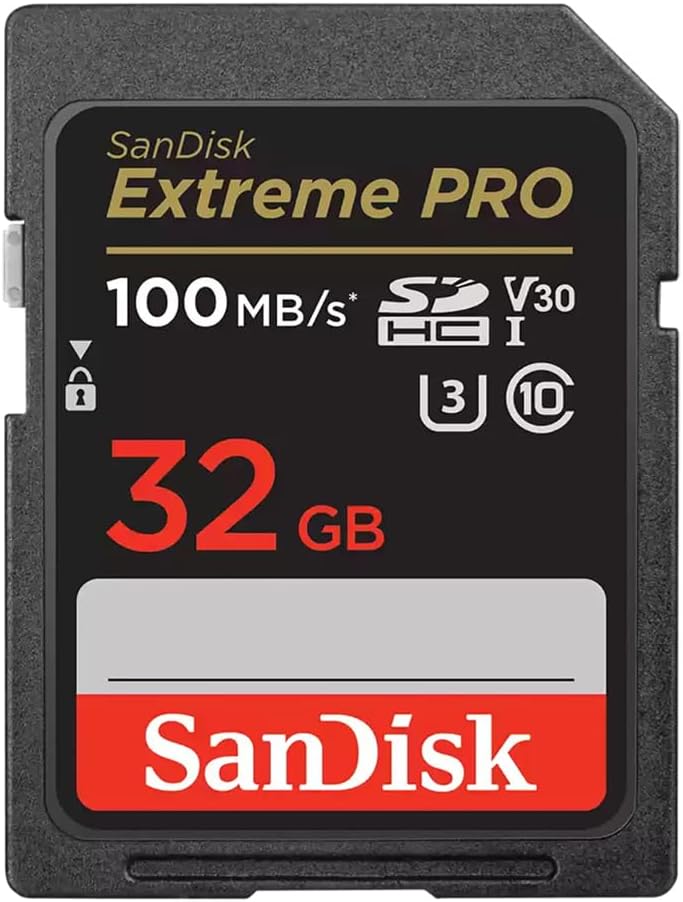 SanDisk - Extreme PRO - 32 Go - SDHC, 100 Mo/s, UHS-I, Classe 10, U3, V30