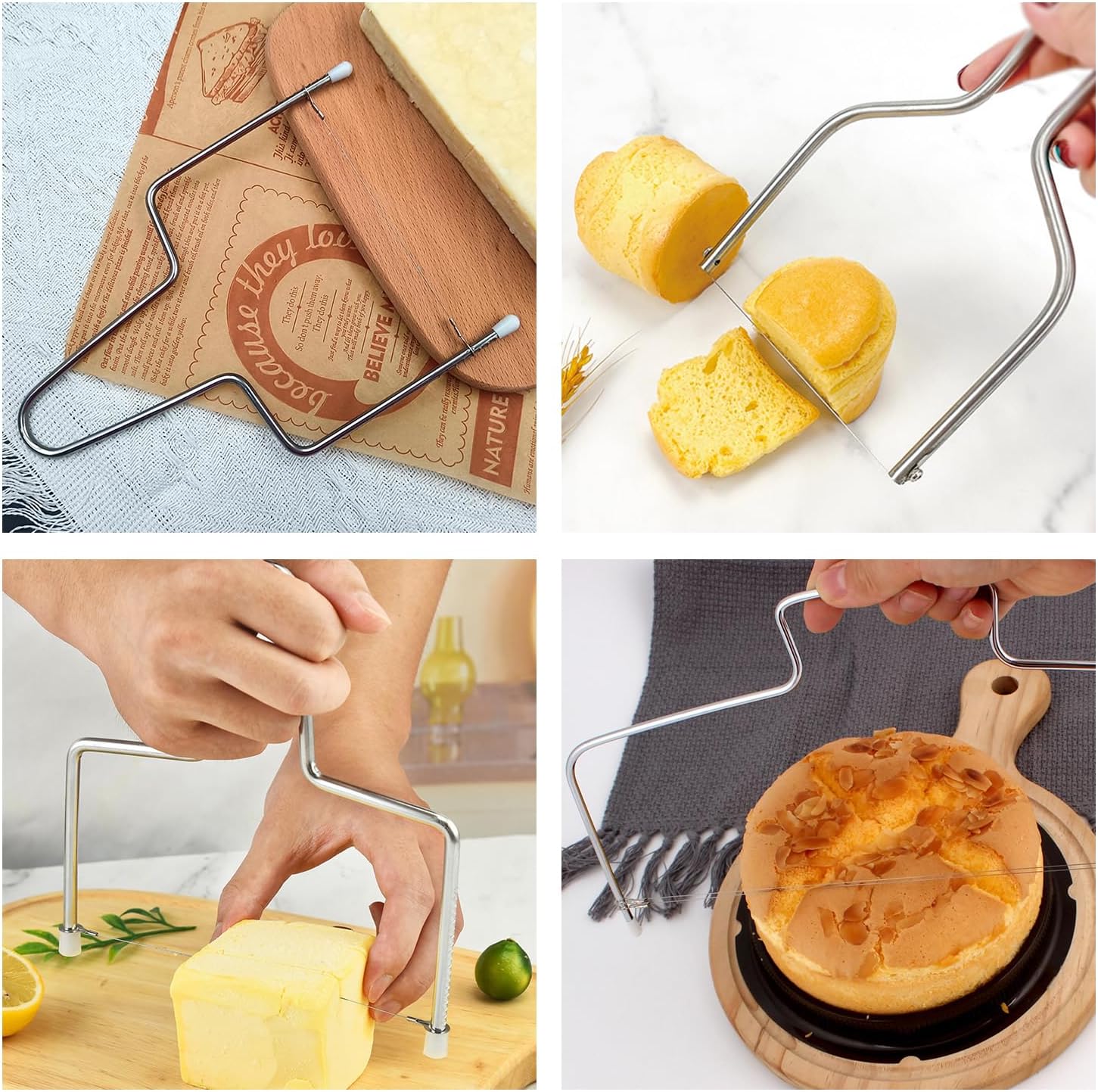 Coupe-fromages en inox - lot de 2 - lames fines et robustes