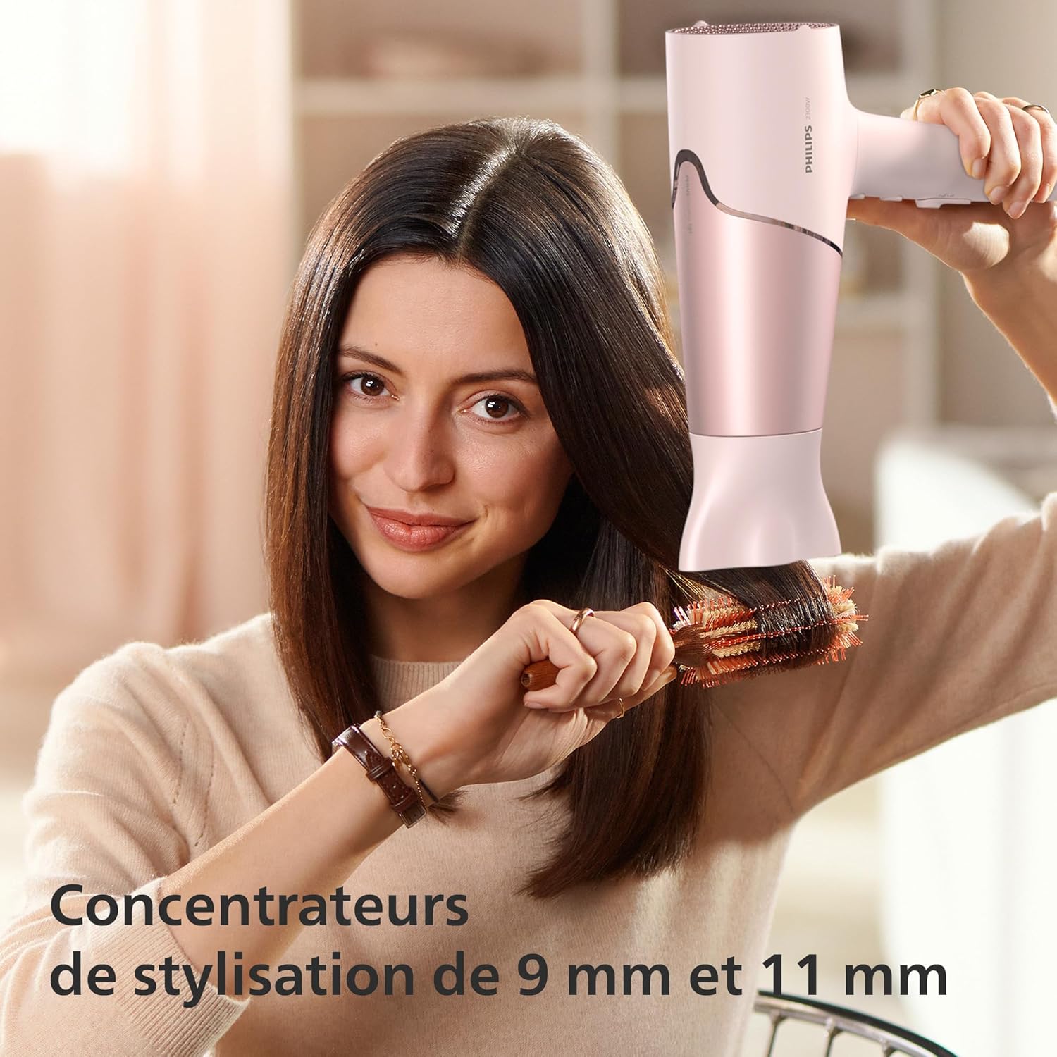 Philips - Sèche-cheveux Série 5000 - diffuseur, 9/11mm - ThermoShield - BHD530/20