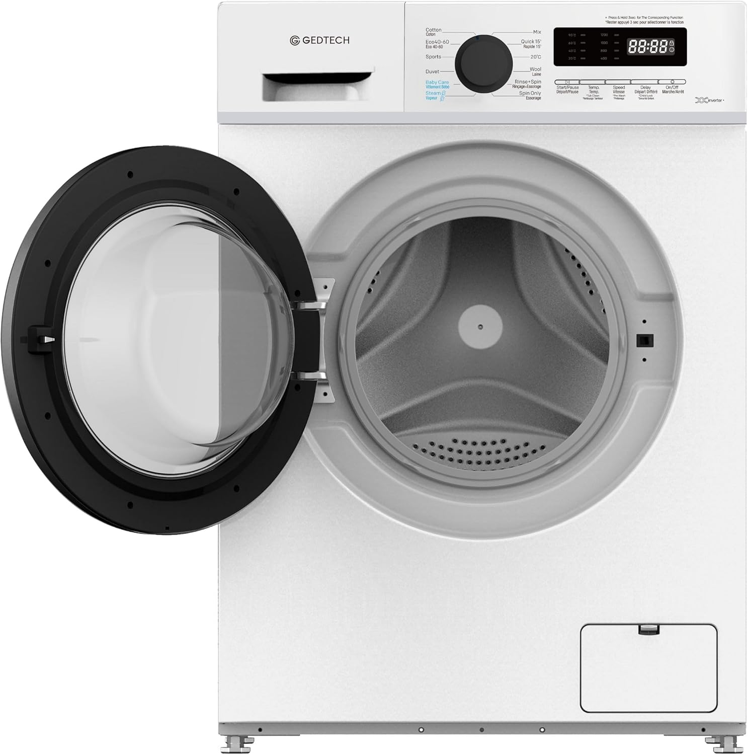 GEDTECH - Lave-linge frontal 7kg 1200tr/min Eco 16 programmes GLL71200WH