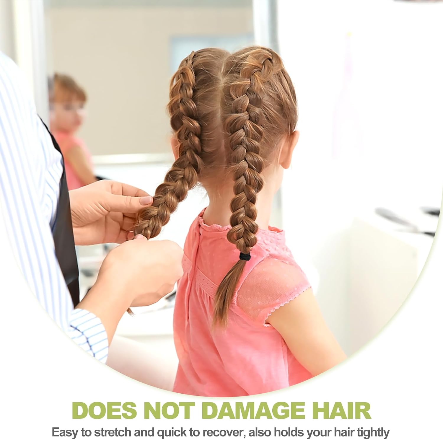 Élastiques à cheveux - mini chouchous noirs - 100 pcs - bébé et enfant