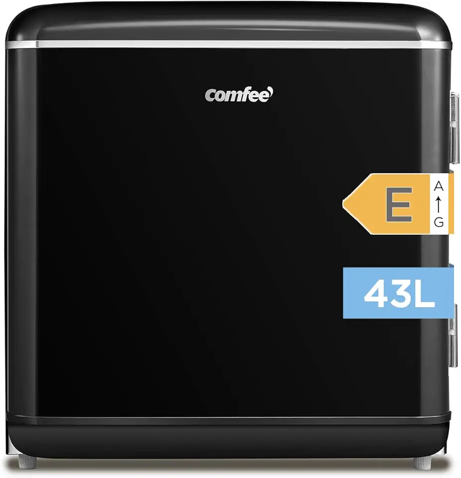 Comfee' - mini réfrigérateur rétro 47L, faible bruit, compartiment glacé - RCD50BL2EURT(E)