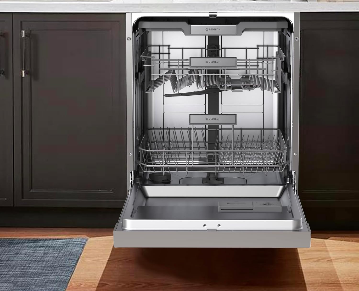 GEDTECH - Lave-vaisselle 15cv, 42 dB, départ différé, inox, GLV1542IX