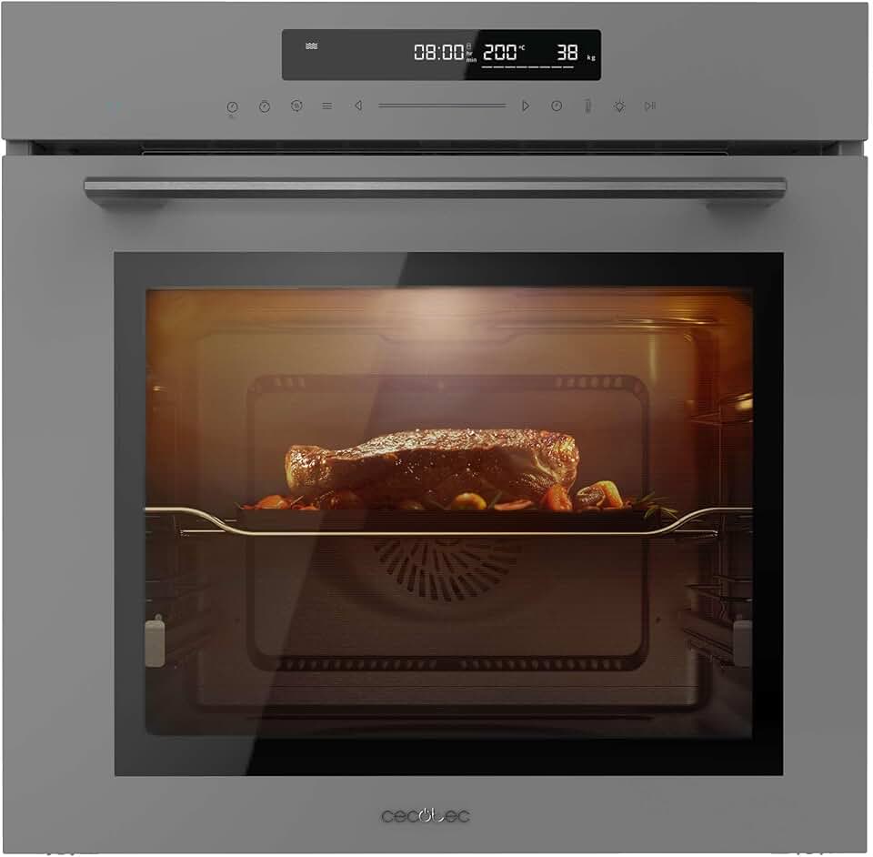 Cecotec - Bolero Hexa SM406000 - 60cm - four encastrable 72L, 12 fonctions, Steak et Pizza Master, Steam, A+ - SM406000