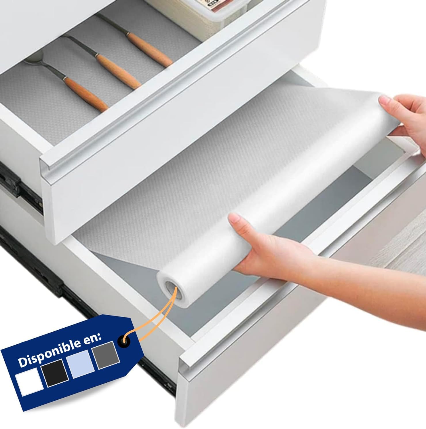 Linda's Essentials - tapis antidérapant cuisine 60x500cm, protection tiroir