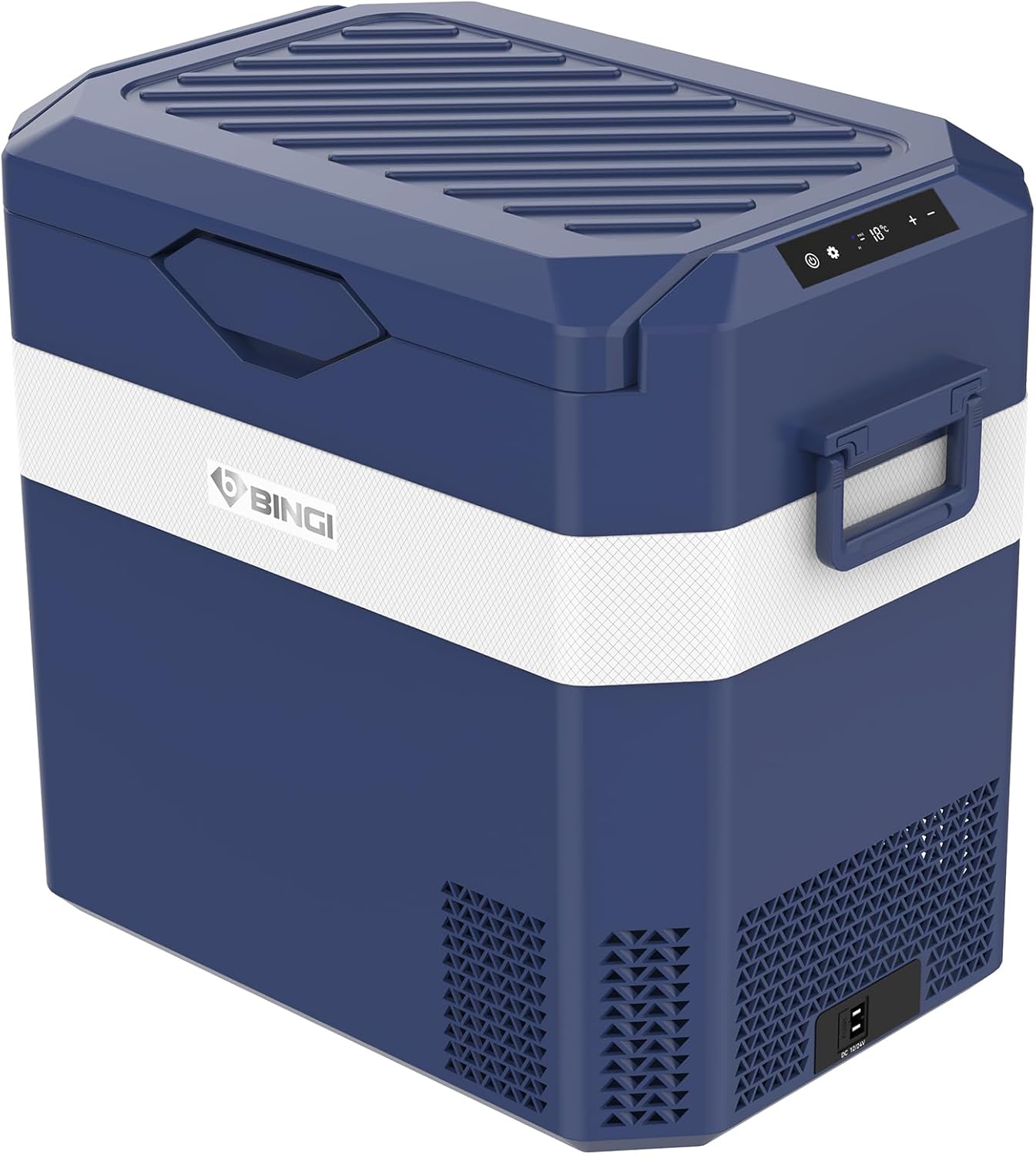 BINGI - glacière électrique 38L - jusqu’à -18°C, multi-voltage, portable