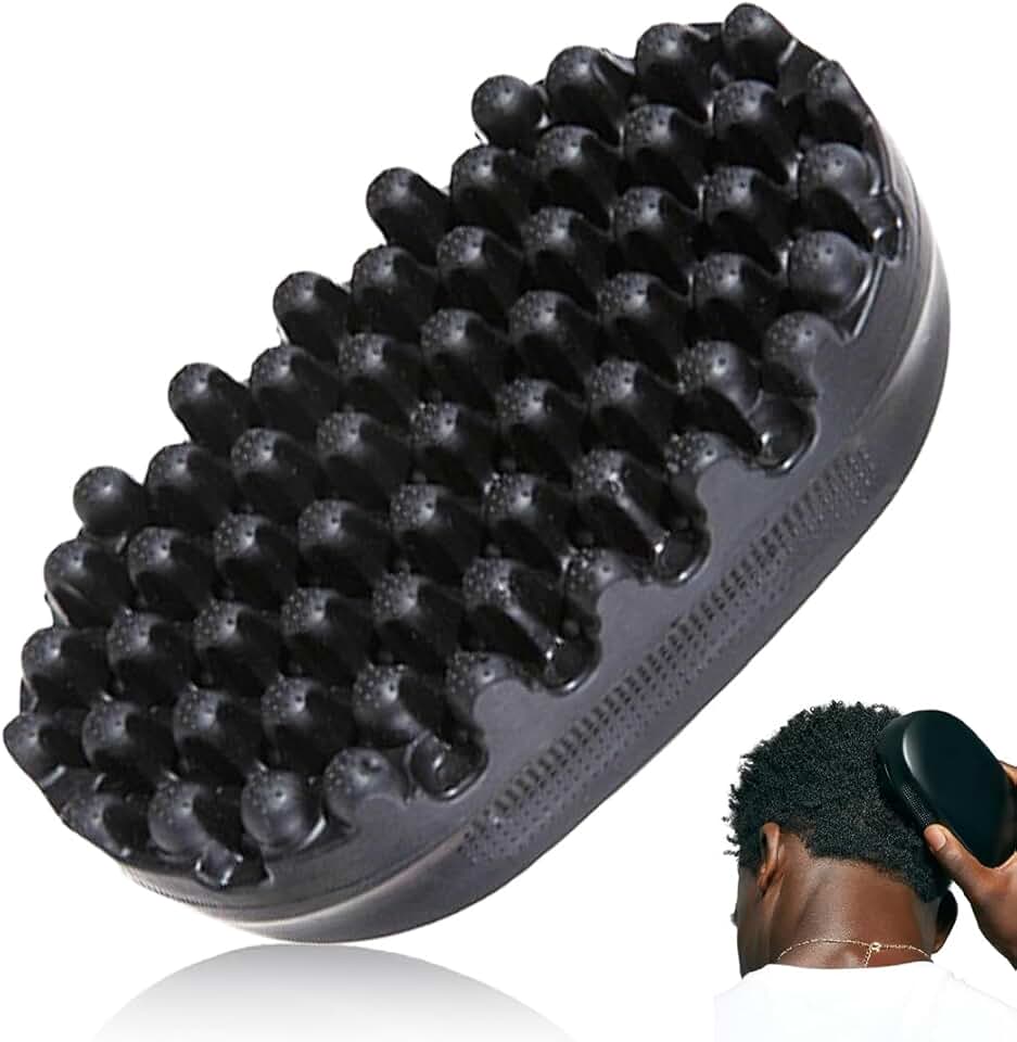 Brosse à cheveux - caoutchouc lavable - pour cheveux bouclés et afro