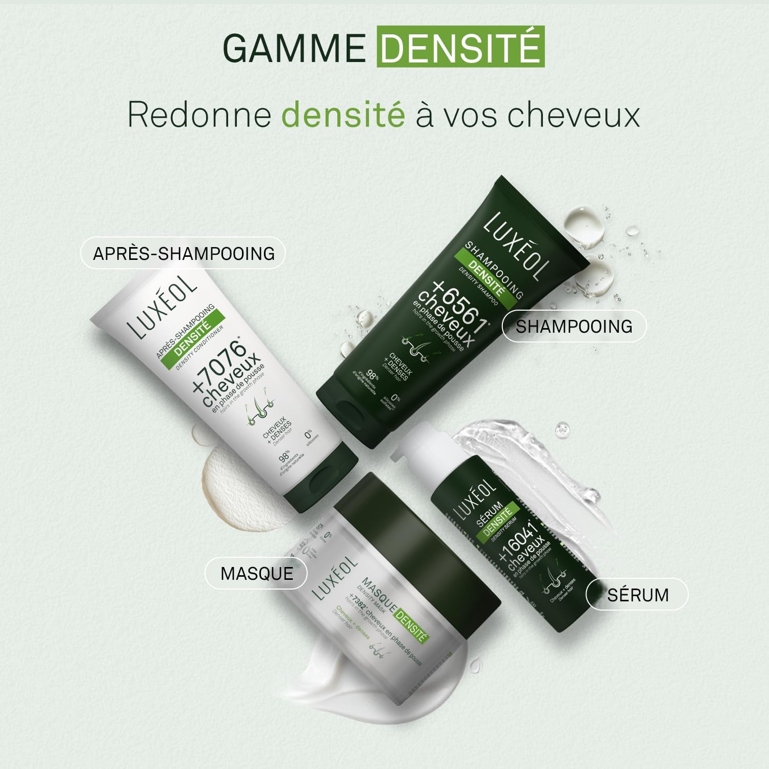 Luxeol - Sérum Cheveux 100ml - densité, hydratation, brillance, 97% naturel