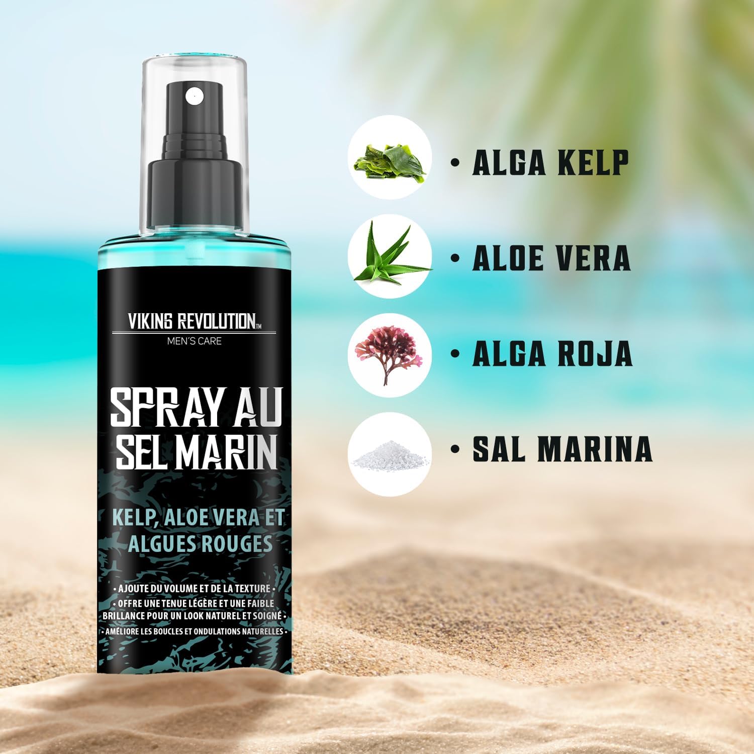 Viking - Sea Salt Spray homme - 260ml - volume, texture, extraits algues