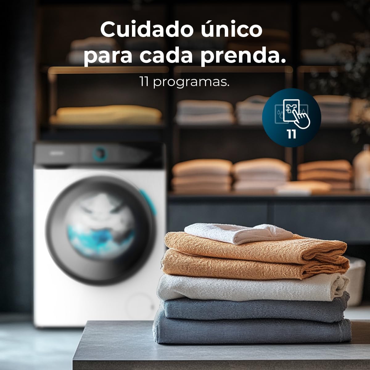 Cecotec - Bolero DressCode 6110 - 6kg, Inverter, 11 programmes, 1600W, 1200rpm