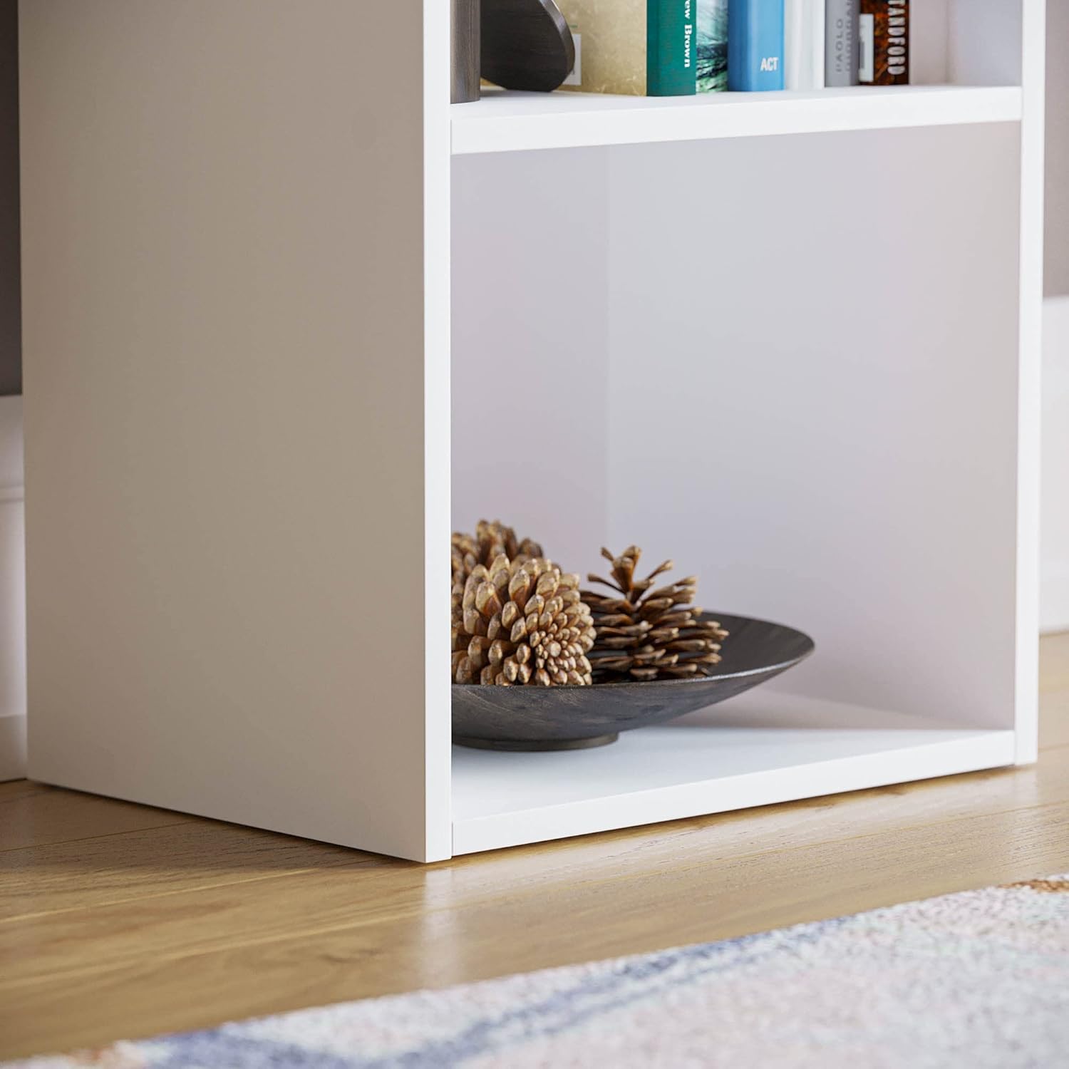 Vida Designs - Oxford, bibliothèque 3 niveaux, H80xW32xD24cm, blanc, moderne