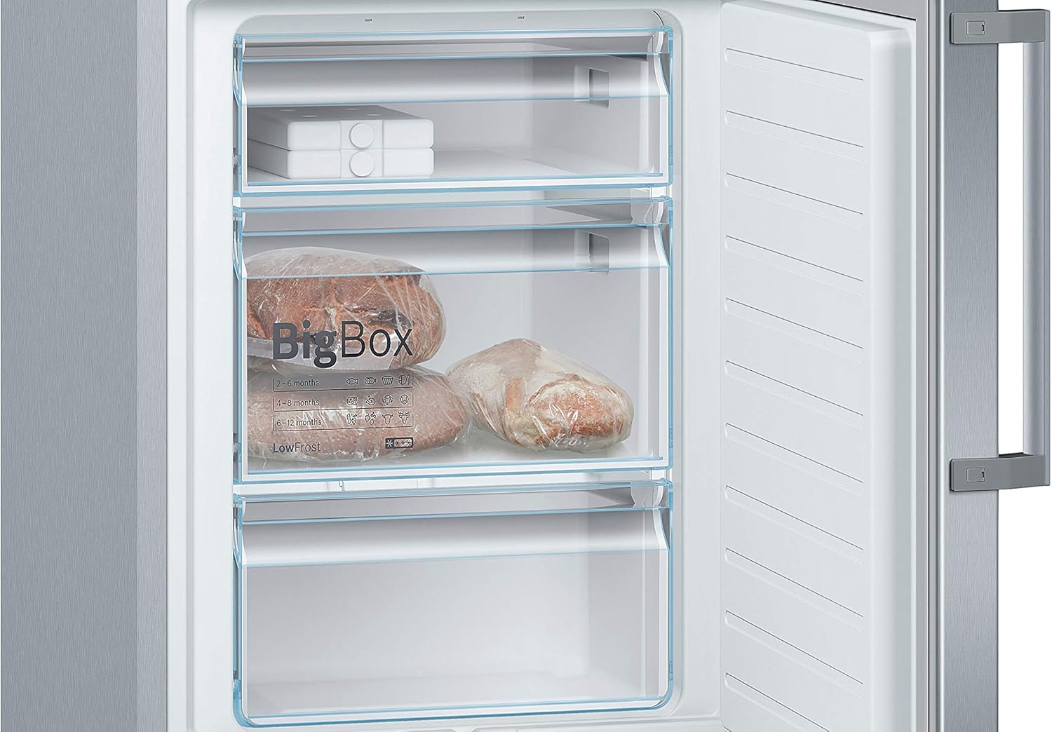 Bosch - Série 6, 201x60 cm, inox anti-trace, combiné KGE398IBP