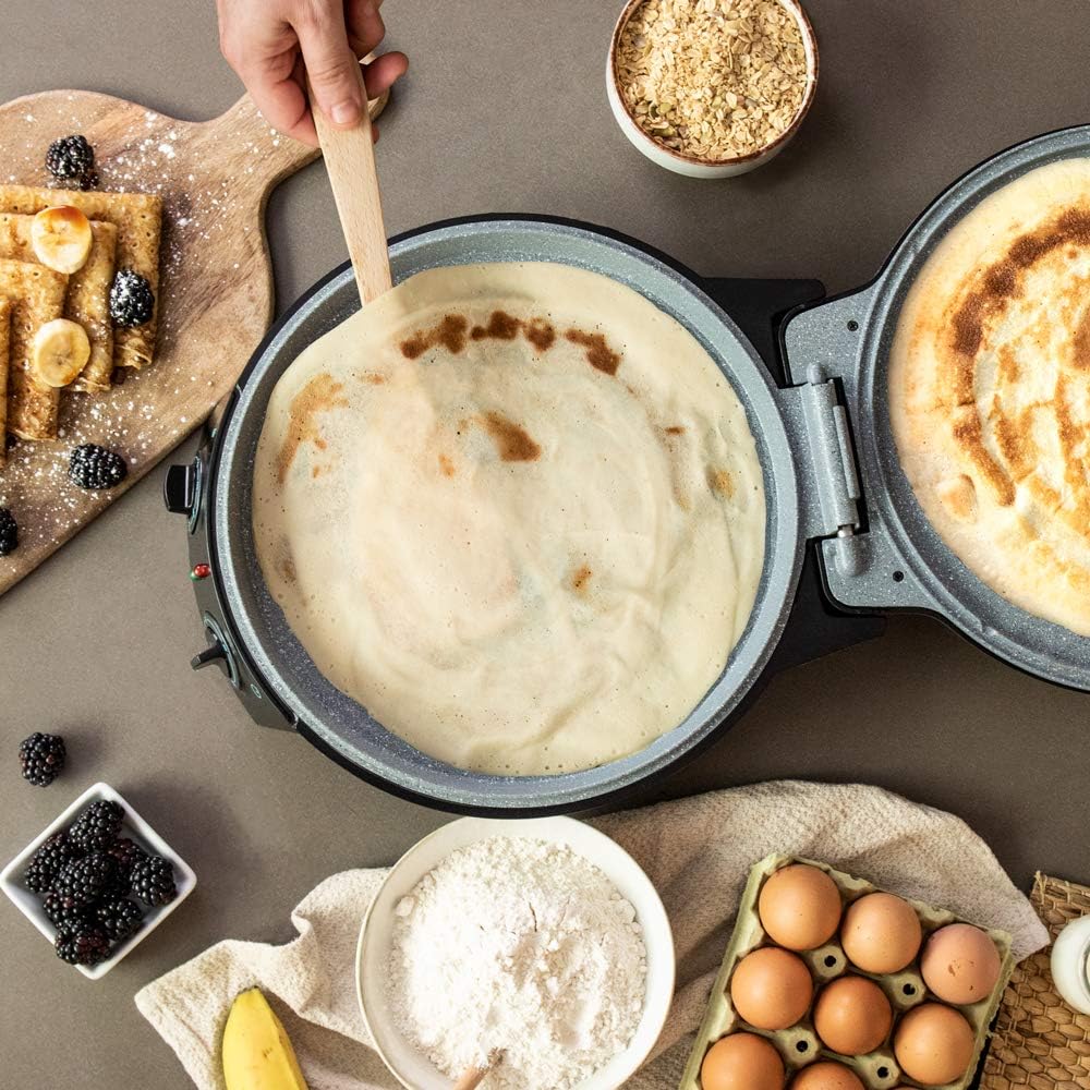 Cecotec - Fun Pizza&Co - Ø31cm - four électrique, 1800W, revêtement Rockstone, ouverture 180°, minuterie 30min