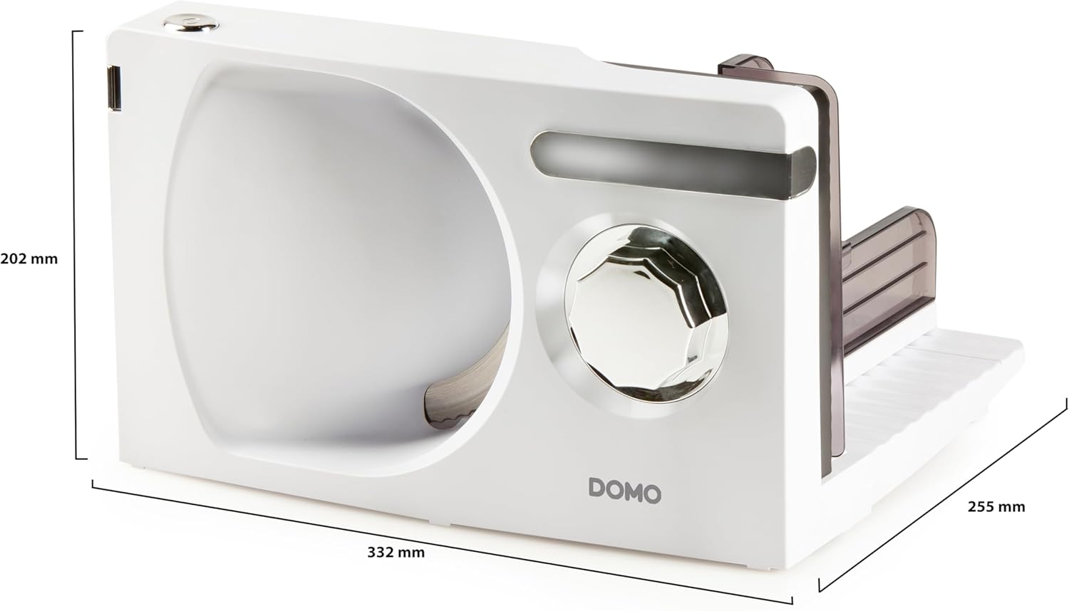 DOMO - trancheuse DO523S - lame 17 cm, 0-15 mm, moteur 120W silencieux