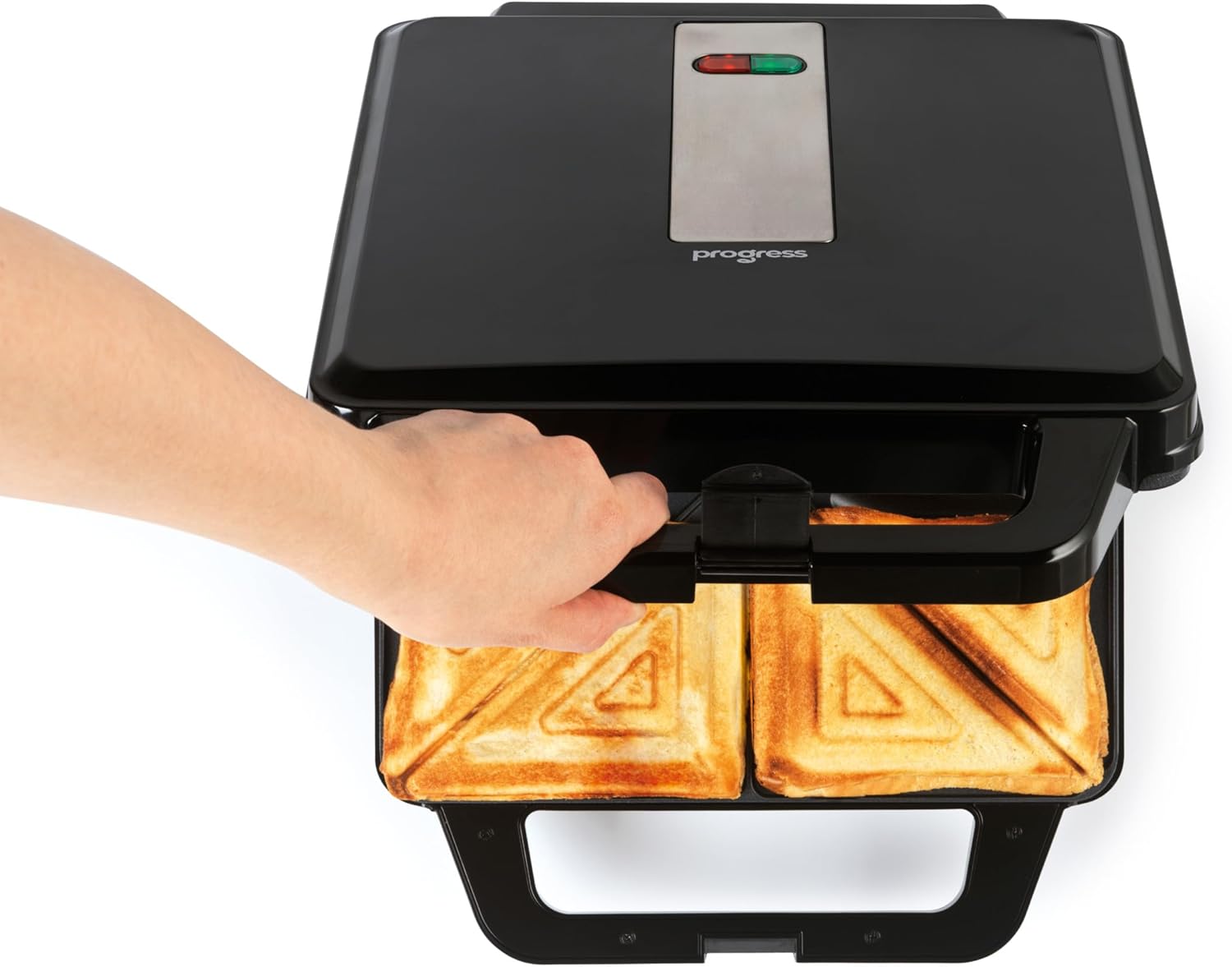 Progress - Sandwich Maker 4 tranches XL, 1600W, PFAS-Free, noir