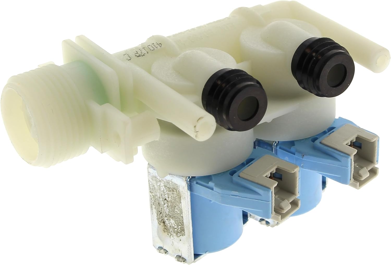 INDESIT - Electrovanne double pour lave-linge, entrée 2 voies, pour modèles ARISTON HOTPOINT, WHIRLPOOL, SCHOLTES