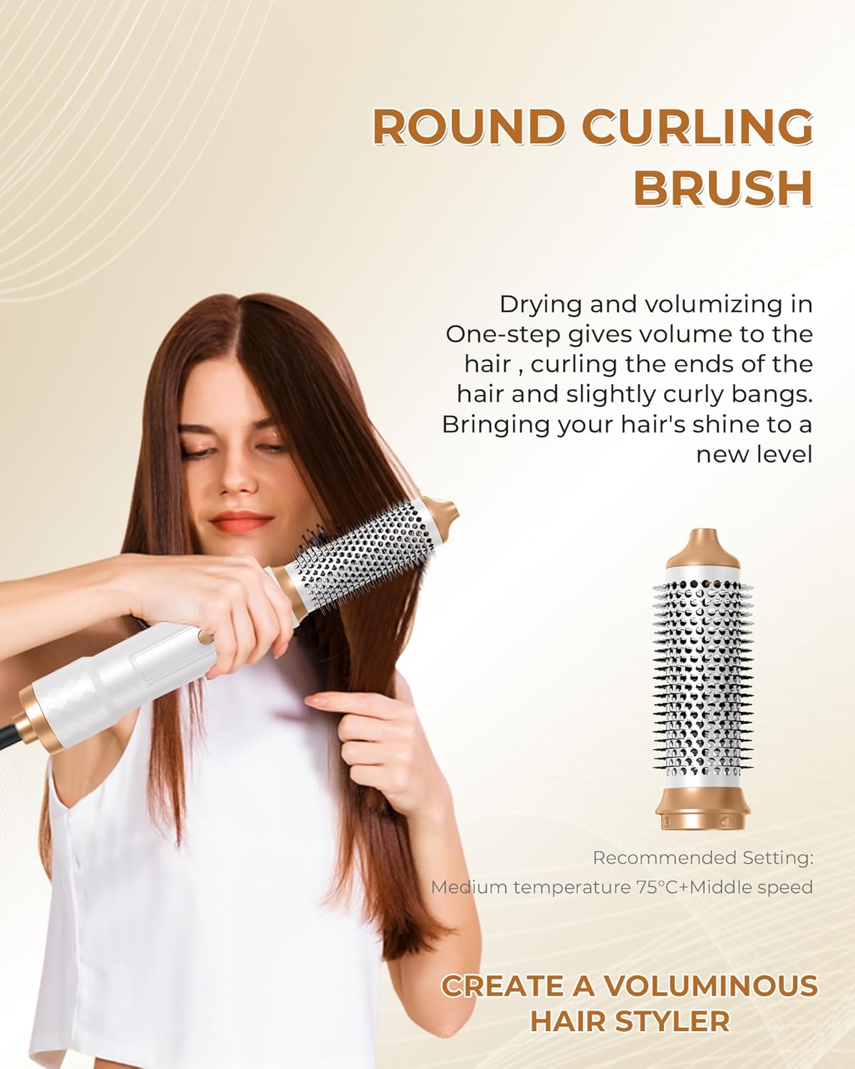 UKLISS - Air Styler 6 en 1 - brushing ionique, boucleur, lisseur, brosse chauffante