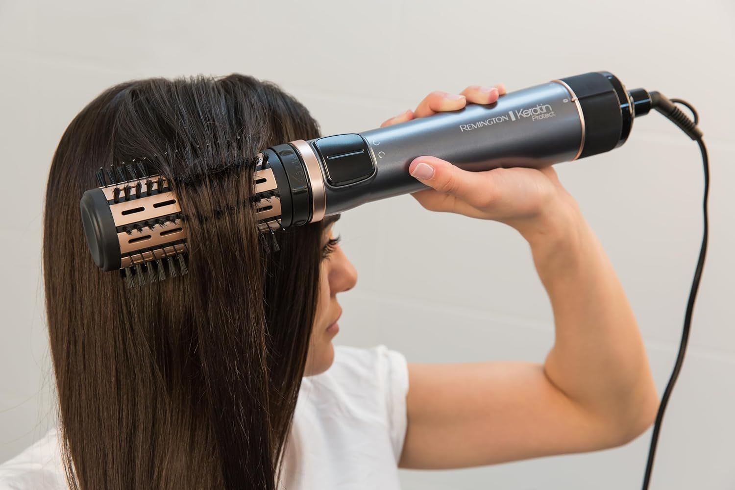 Remington - Brosse soufflante Keratin Protect - 1000W, céramique, 3 accessoires - AS8811