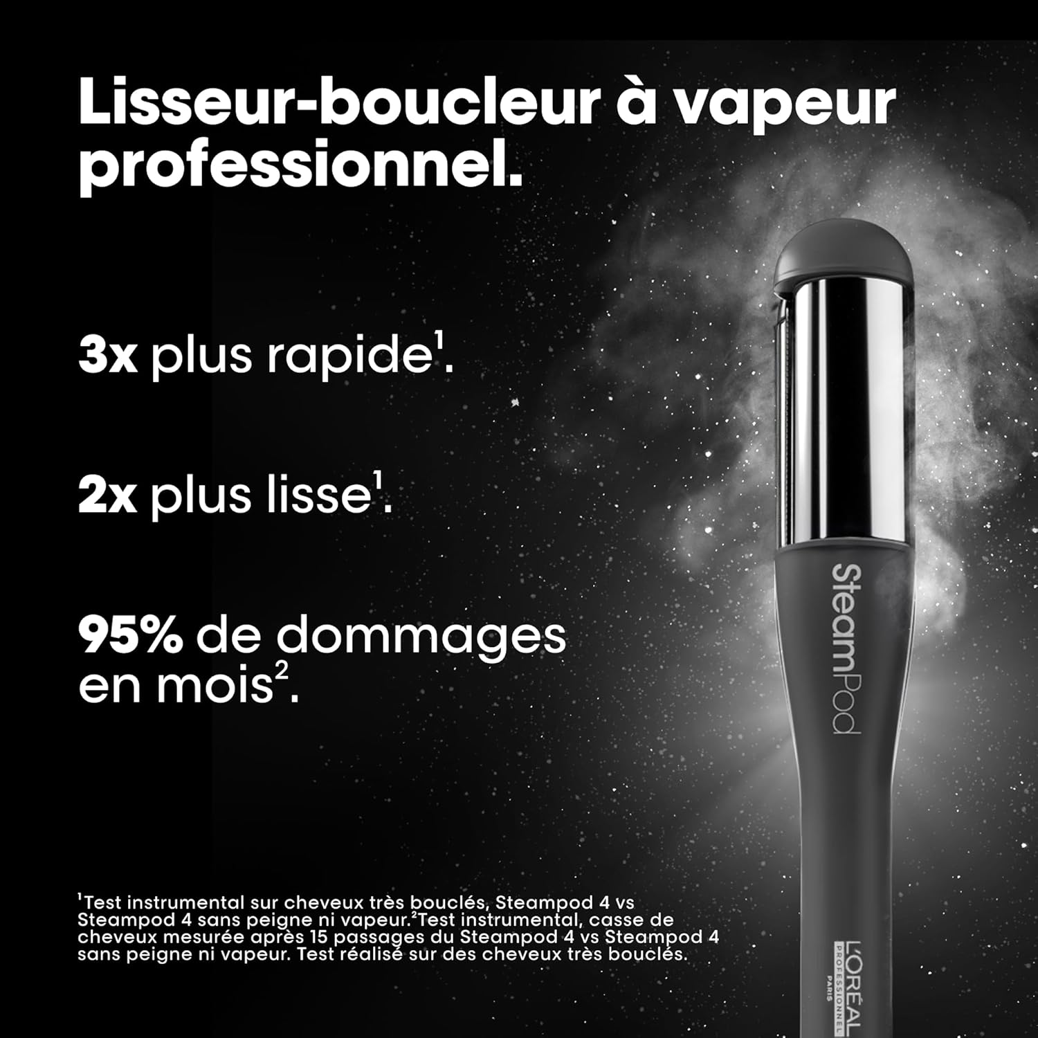 L'Oréal Professionnel - SteamPod 4 - technologie vapeur - coiffage rapide, tous types de cheveux