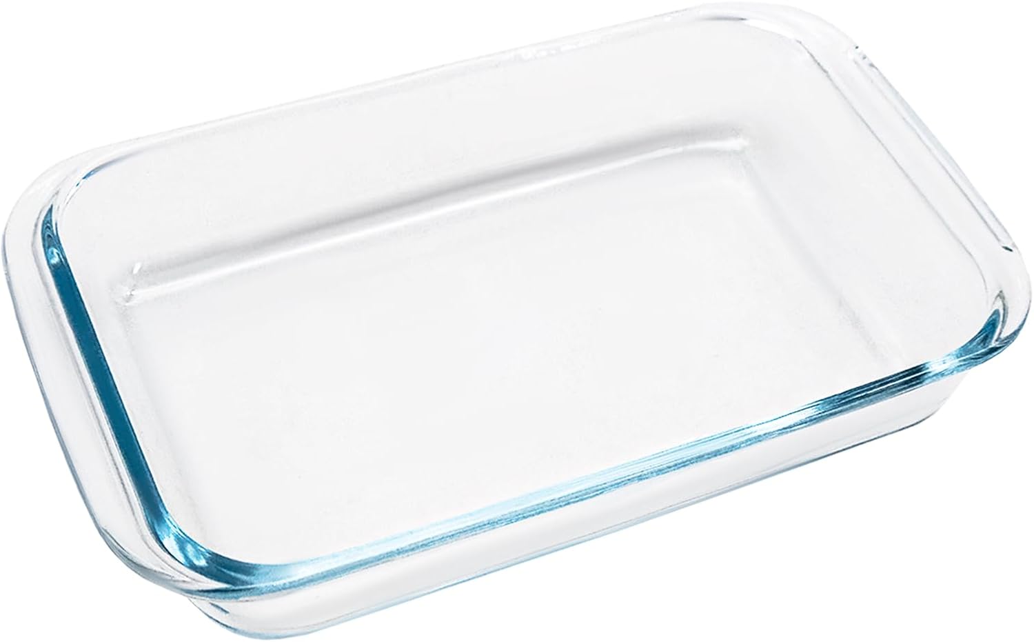 Plat à four en verre borosilicate, 1L, 26x15x4.5cm, poignées larges, micro-ondes