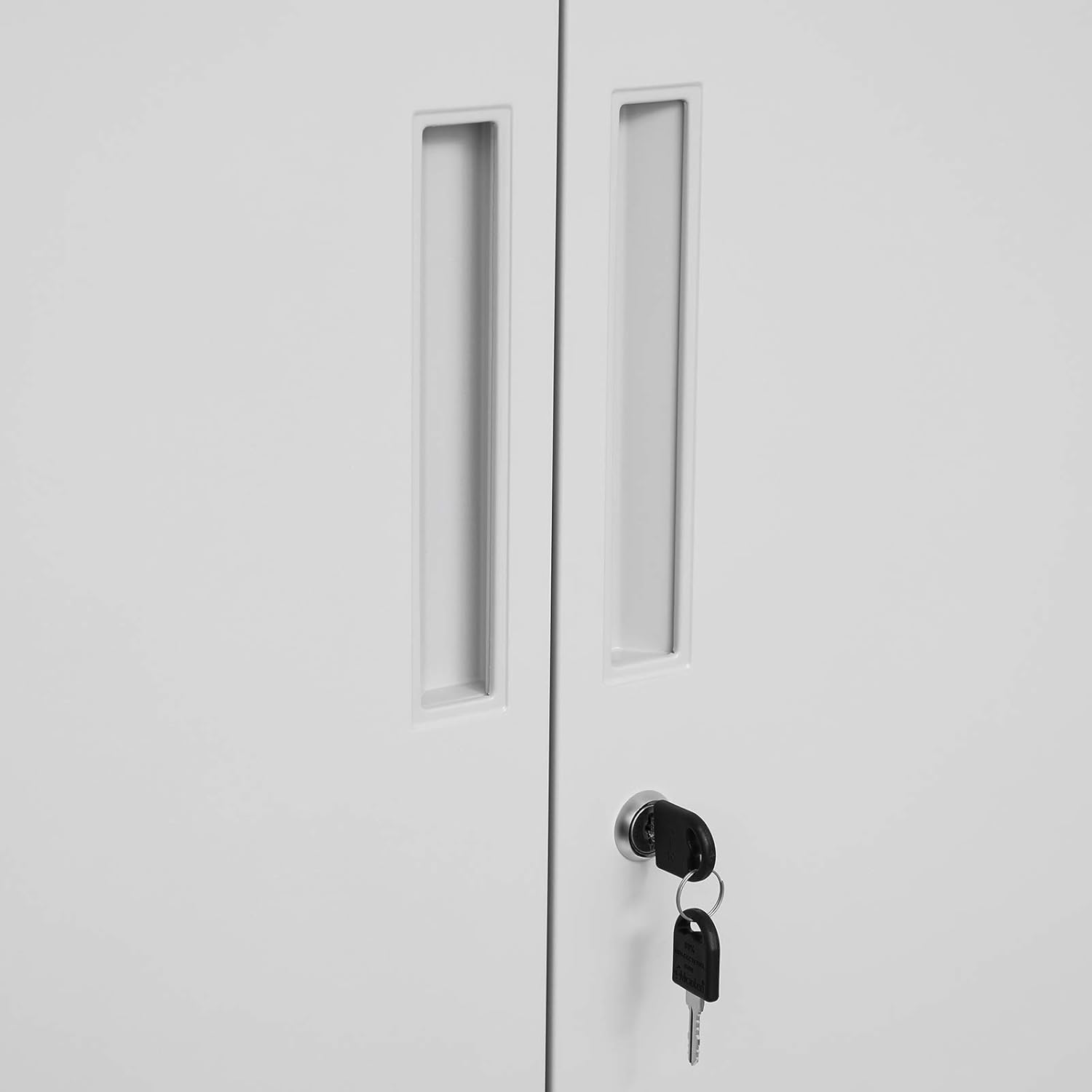 SONGMICS - meuble de rangement bureau acier 40x80x180cm, 5 niveaux, portes doubles, serrure, OMC015G01