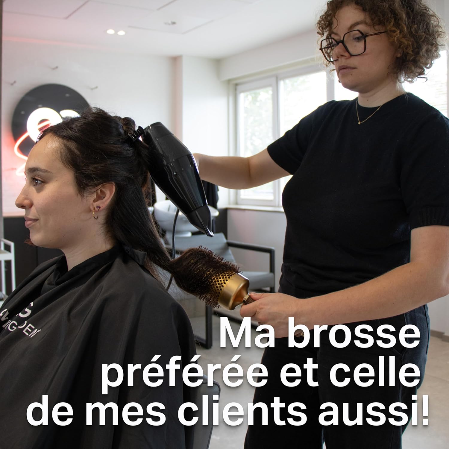 Olivia Garden - Expert Blowout Shine - brosse ronde céramique  - antistatique, effet brillant sans frisottis