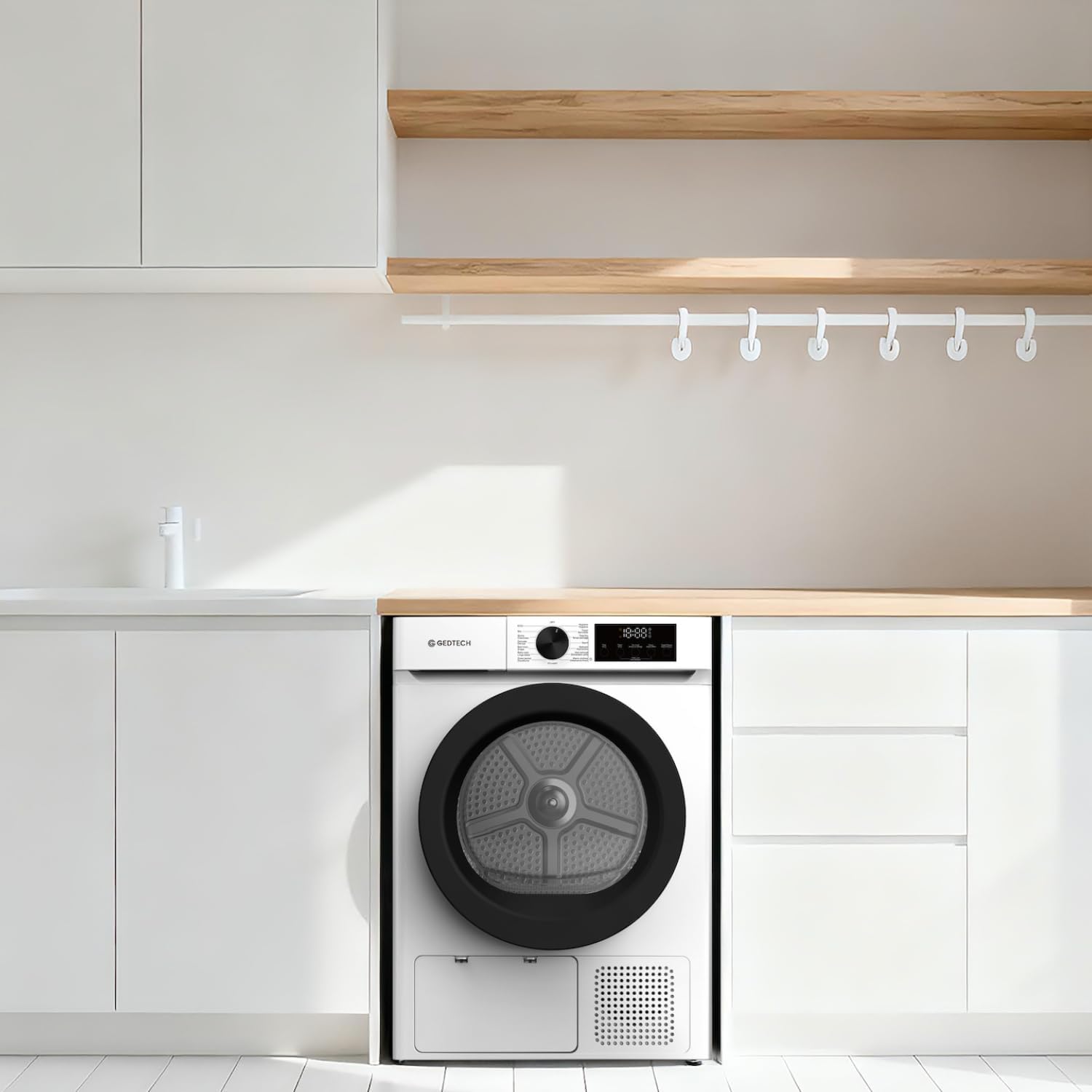 GEDTECH - sèche-linge pompe à chaleur - 60cm - 10kg, 16 programmes, départ différé - SLHPE