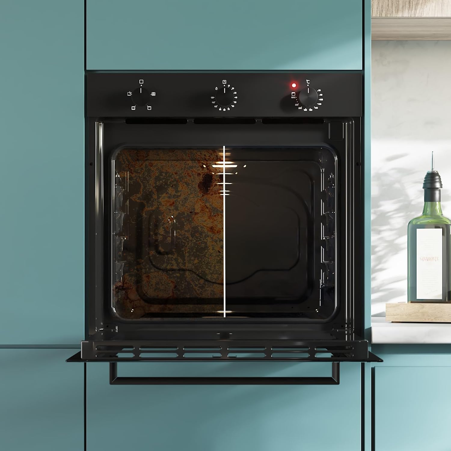 Cecotec - Bolero Hexa Glass Black - 77L, 2800W, vapeur, minuterie, C136000