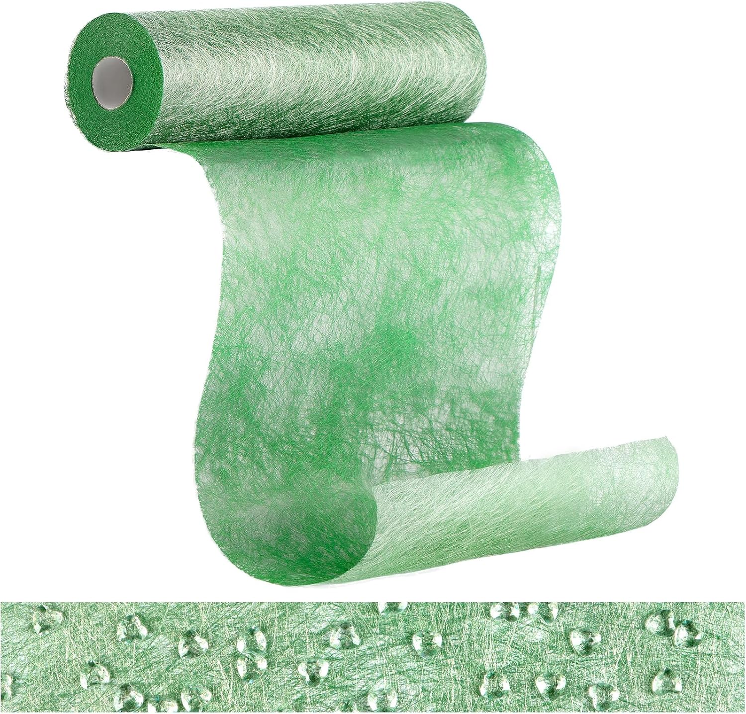 Chemin de table - rouleau non tissé vert 30mx23cm, 150 strass, décorations événements
