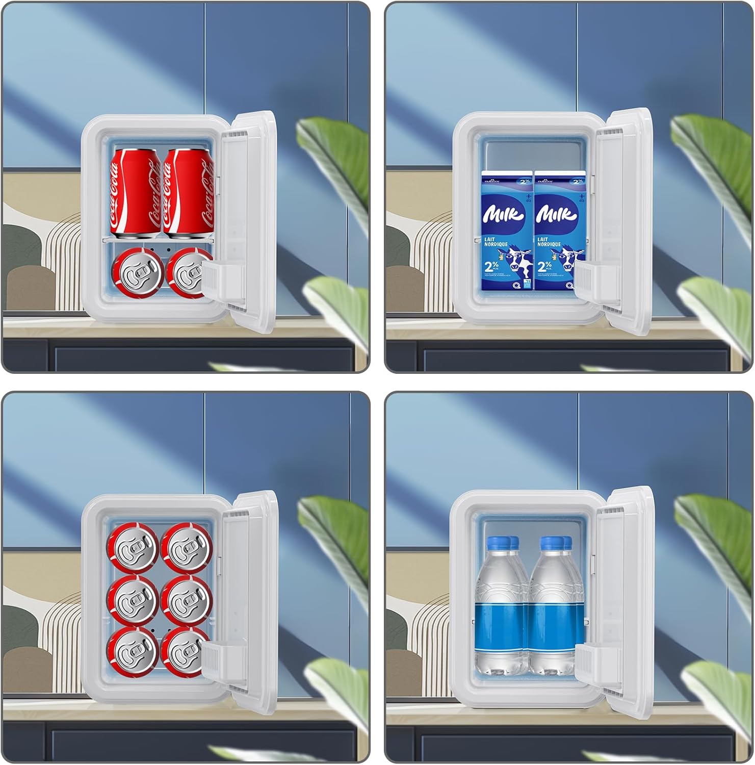 Enventor - Mini-Frigo 4L - compact, chaud/froid, 6 canettes, 12V/220V