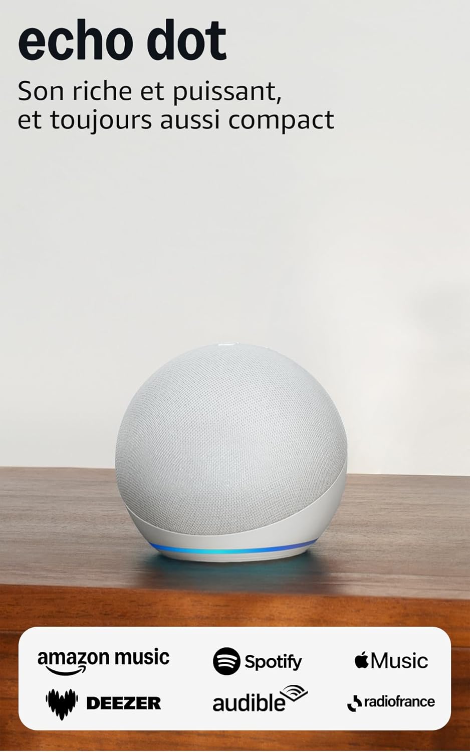 maxideelz - Echo Dot (Nouvelle génération) - Compact - Son puissant, Bluetooth, Wi-Fi, Alexa