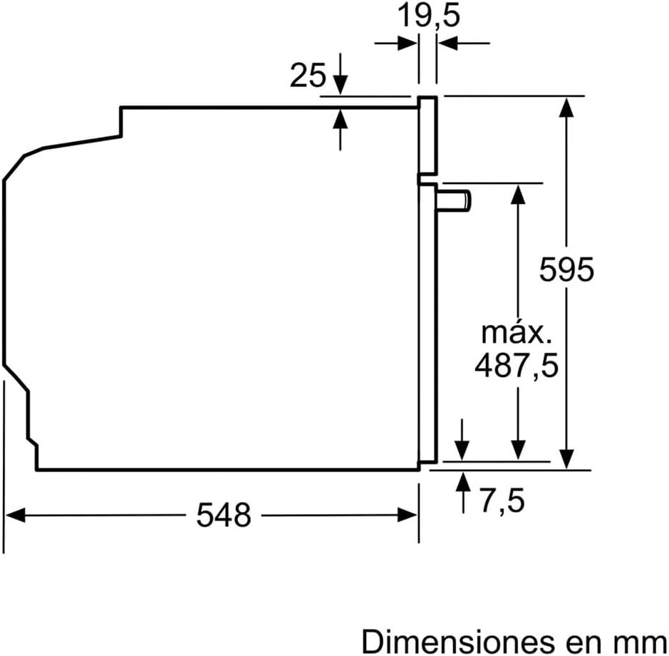 Bosch - Four encastrable Série 4 - 60x60 cm - aqualisis, commandes escamotables - HBA512ES0