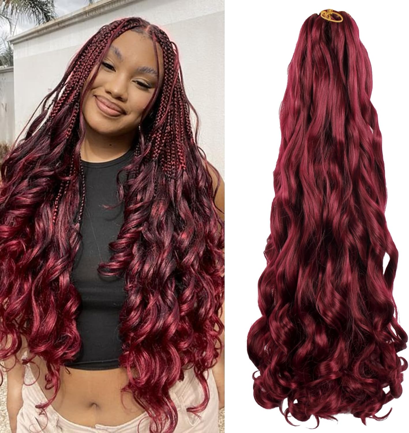 Enbeautiful - French Curl Braiding Hair 24