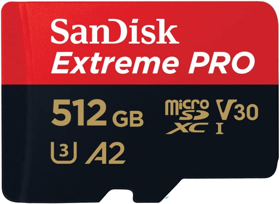 SanDisk - Extreme PRO microSDXC 512Go, 200Mo/s, UHS-I, U3, Class 10